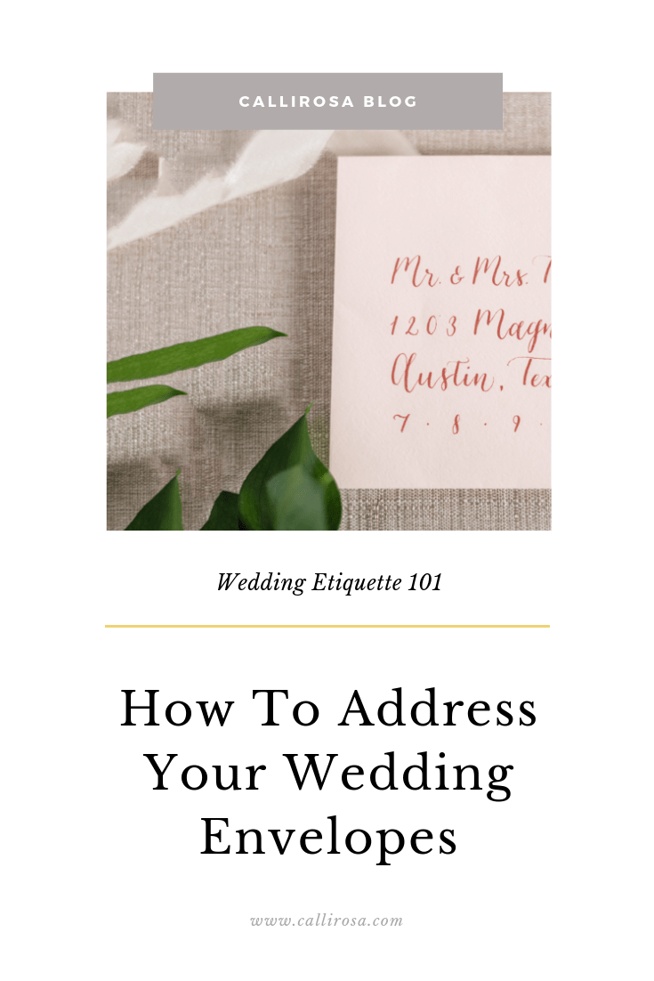 Address Formatting for Wedding Envelopes - PenDance