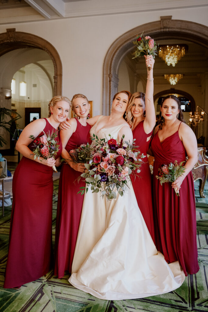Audrey and her bridesmaids photo by Philip Thomas Photography