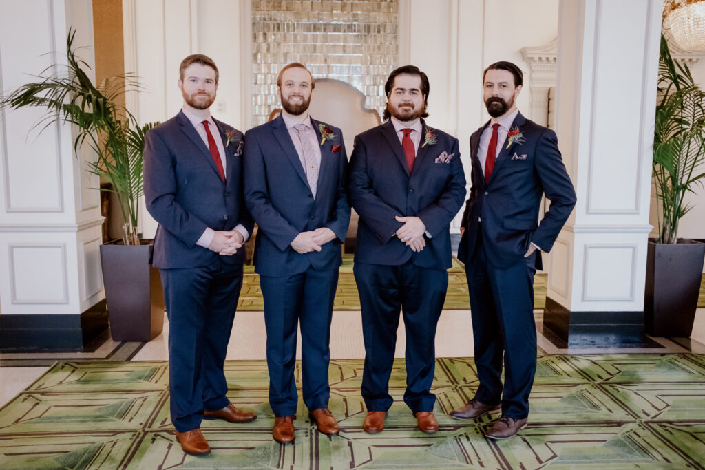 Greg and his groomsmen photo by Philip Thomas Photography